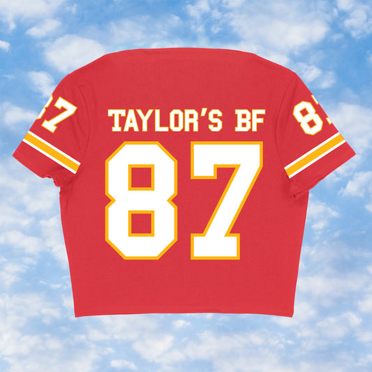 Taylor Swift x Travis Kelce Chiefs Football Jersey  Baby Tee