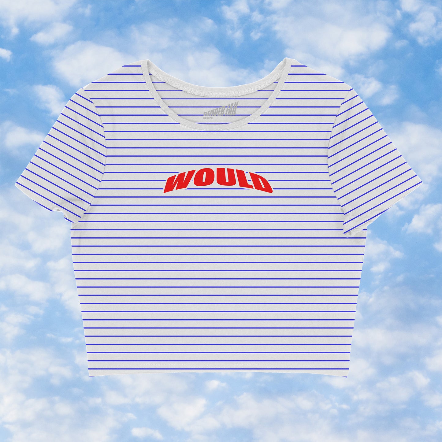 "WOULD" Striped Baby Tee