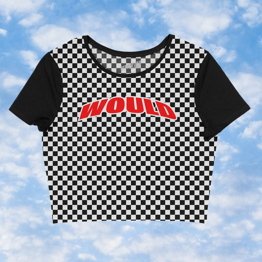 "WOULD" Checkered Baby Tee